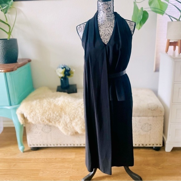 NWT Alexander Wang Belted Wrap Scarf Sleeveless Midi Cocktail Dress, Size 2 - Picture 4 of 13